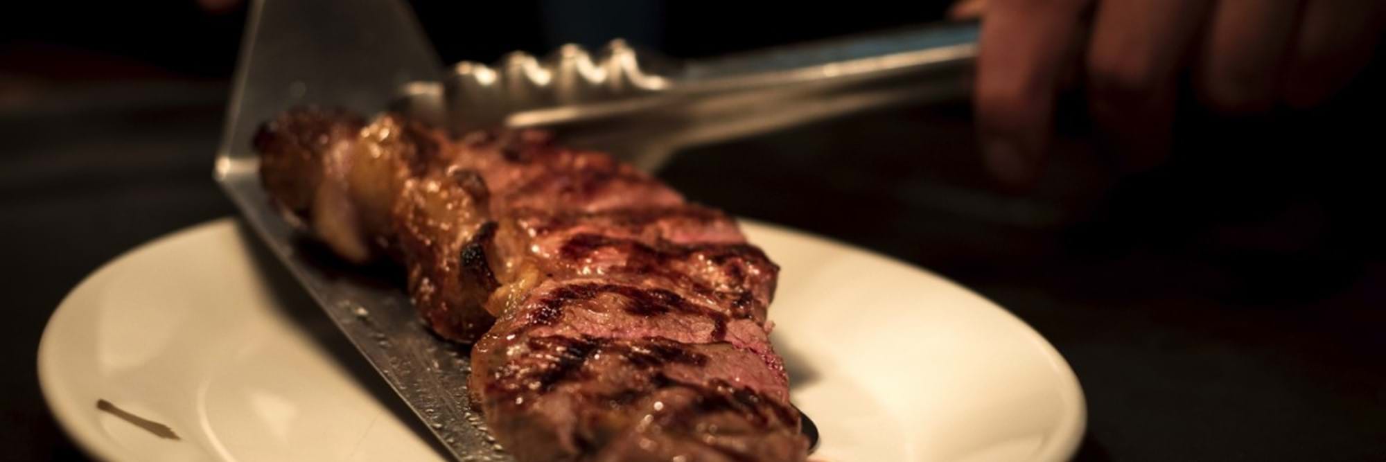 Steak Being Served At Zelman Meats Restaurant In London